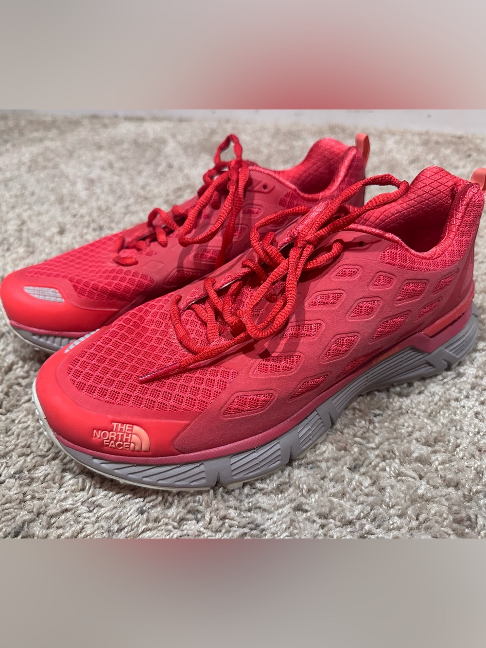The North Face Women's Coral-Red Trail Running Sneakers